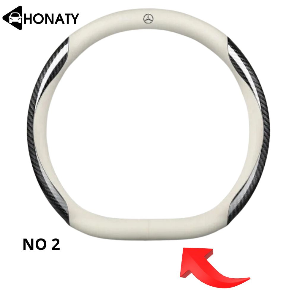 Anpassat läderöverdrag till ratten