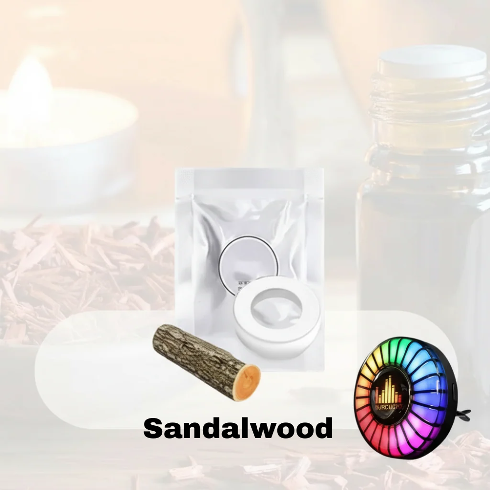 Ritmo musical Luz LED para coche con logotipo (con difusor de aroma)