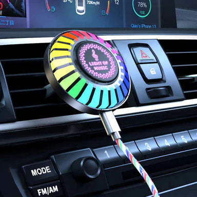 Ritmo musical Luz LED para coche con logotipo (con difusor de aroma)