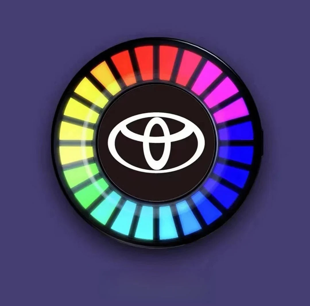 Ritmo musical Luz LED para coche con logotipo (con difusor de aroma)