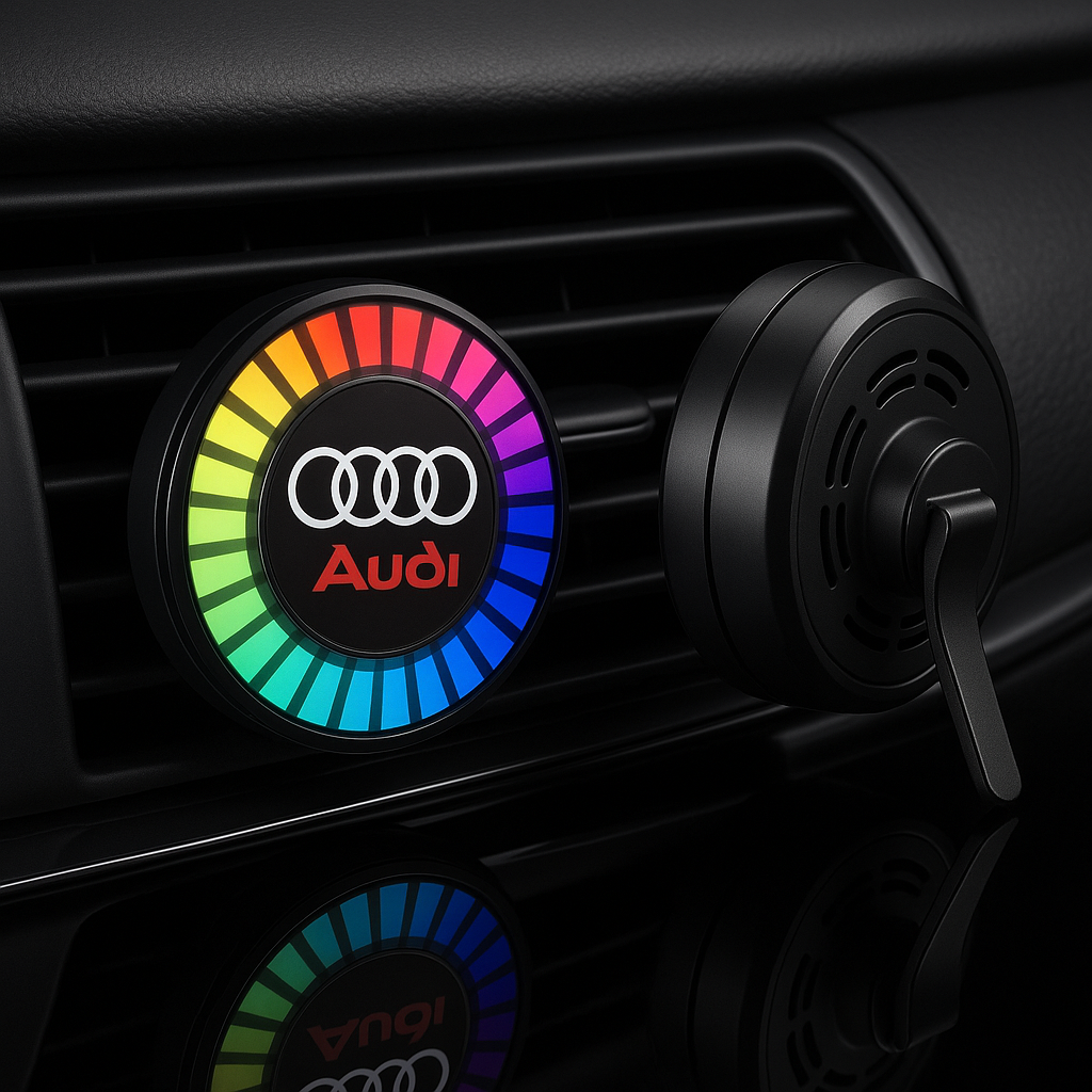 Ritmo musical Luz LED para coche con logotipo (con difusor de aroma)